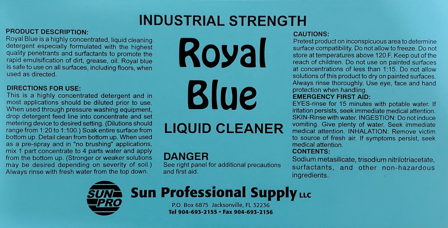 Royal Blue Extra-Strong Truck Wash Concentrate - SunPro